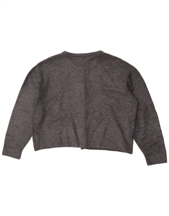 Maglione cardigan oversize corto da donna Marks & Spencer UK 18 XL Grigio