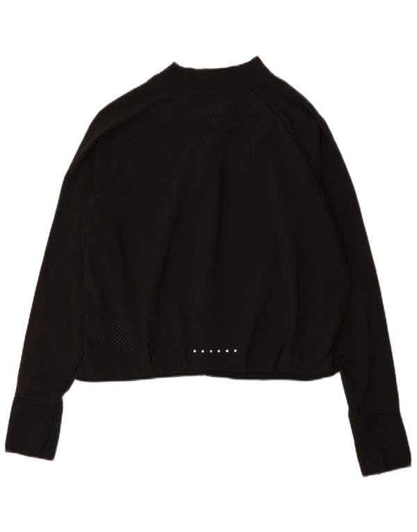 Giacca da corsa corta da corsa da donna Nike UK 16 grande poliestere nero