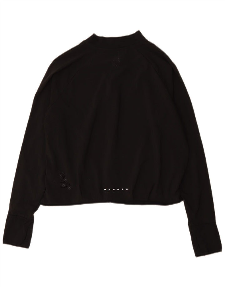 Giacca da corsa corta da corsa da donna Nike UK 16 grande poliestere nero