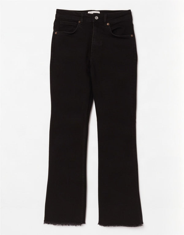 Jeans bootcut da donna Zara a vita alta EU 36 XS W26 L27 cotone nero