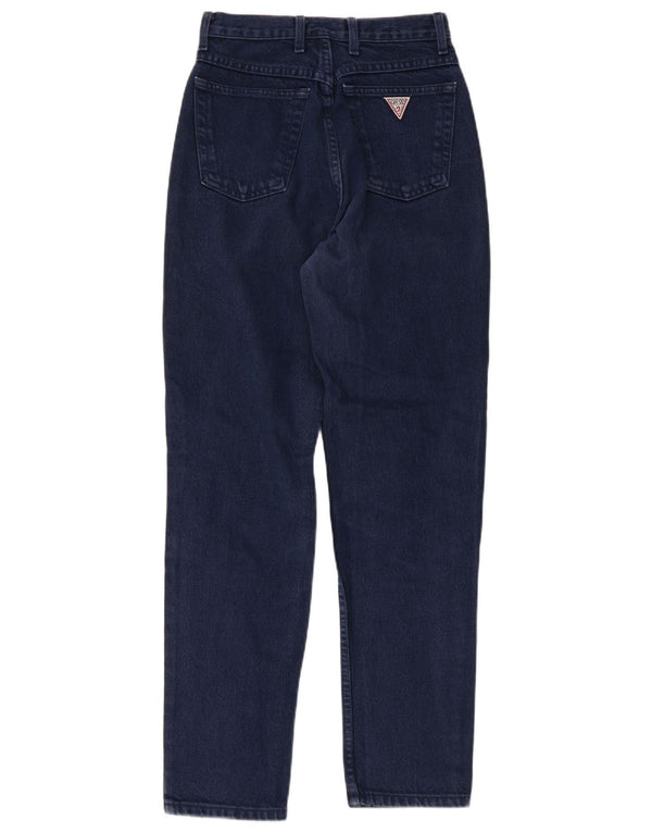 Jeans Guess affusolati a vita alta da donna W26 L29 cotone blu navy