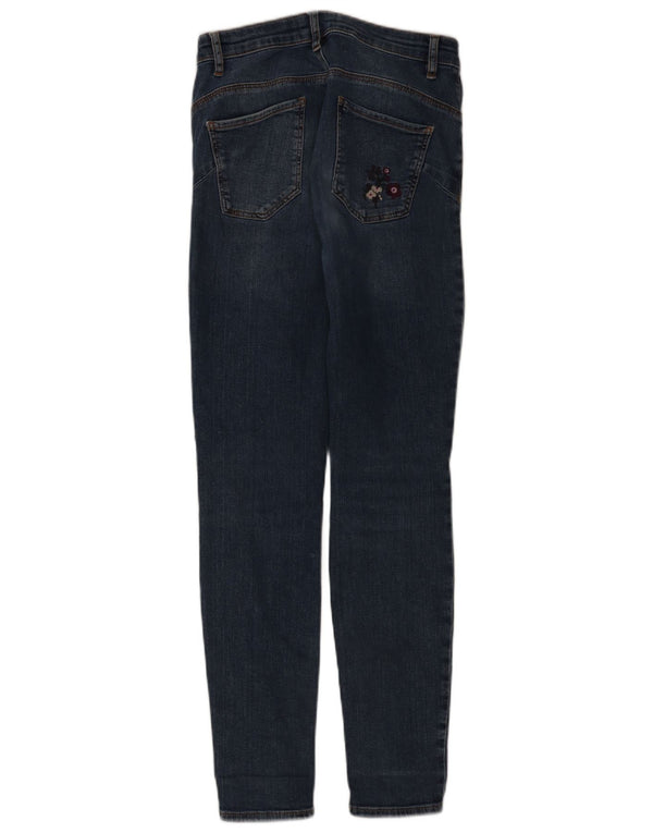 Jeans skinny a vita alta da donna Desigual EU 40 medio W26 L30 blu floreale