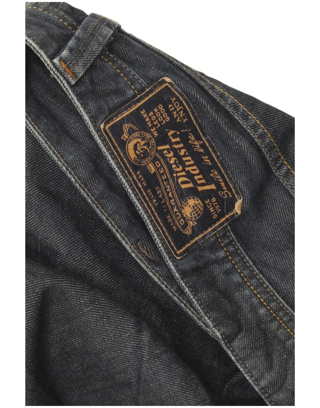 Jeans dritti regolari da uomo Diesel Larkee W38 L32 cotone blu