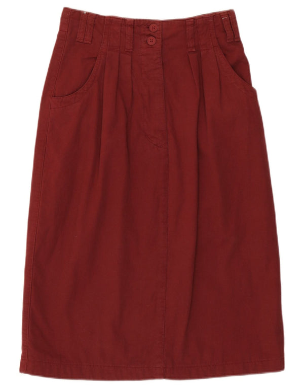 Gonna longuette da donna vintage IT 40 cotone bordeaux medio