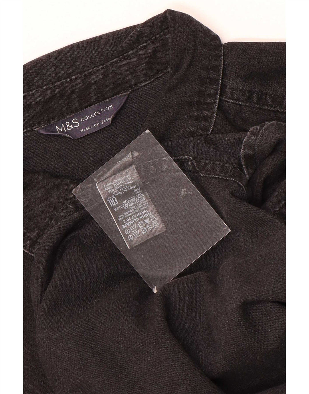 Camicia di jeans da donna Marks & Spencer UK 16 grande cotone nero