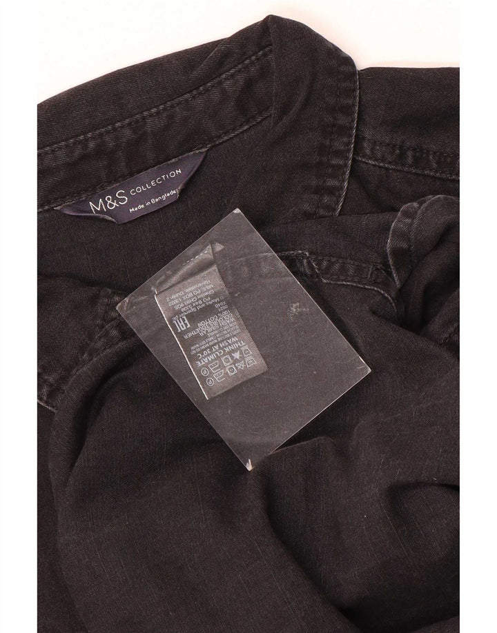Camicia di jeans da donna Marks & Spencer UK 16 grande cotone nero
