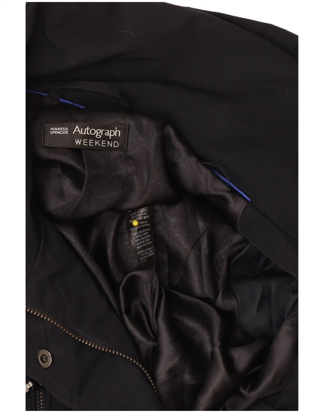 Cappotto da donna Marks & Spencer Autograph Windbreaker UK 12 medio nero