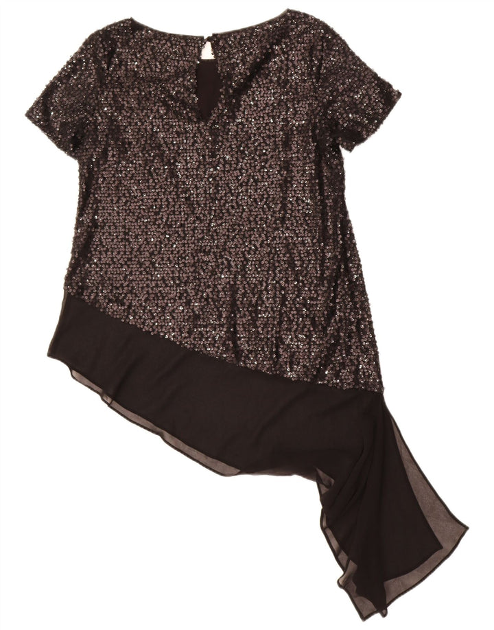 Top camicetta asimmetrica da donna Coast UK 12 medio nero