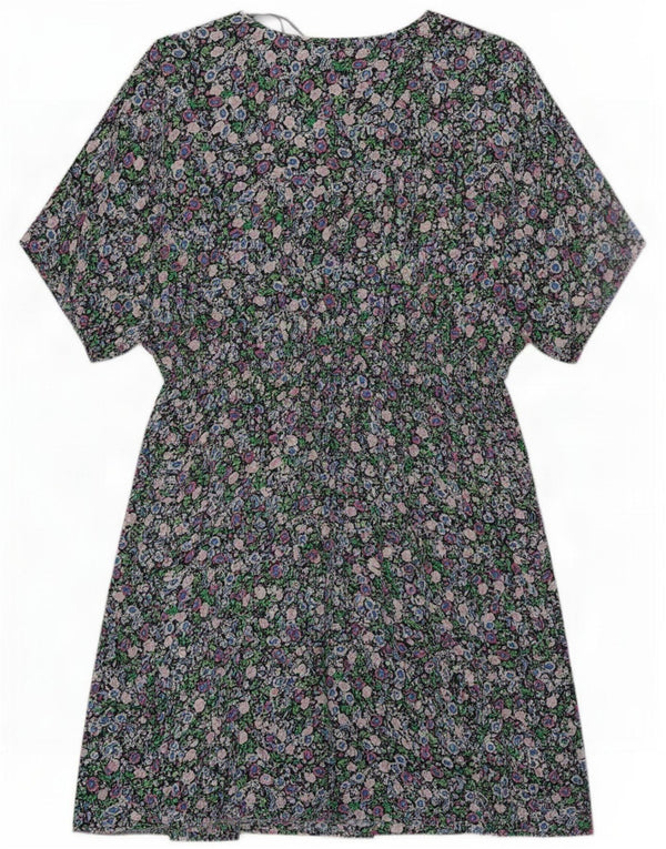 Abito a trapezio da donna Marks & Spencer UK 16 Grande motivo floreale multicolore