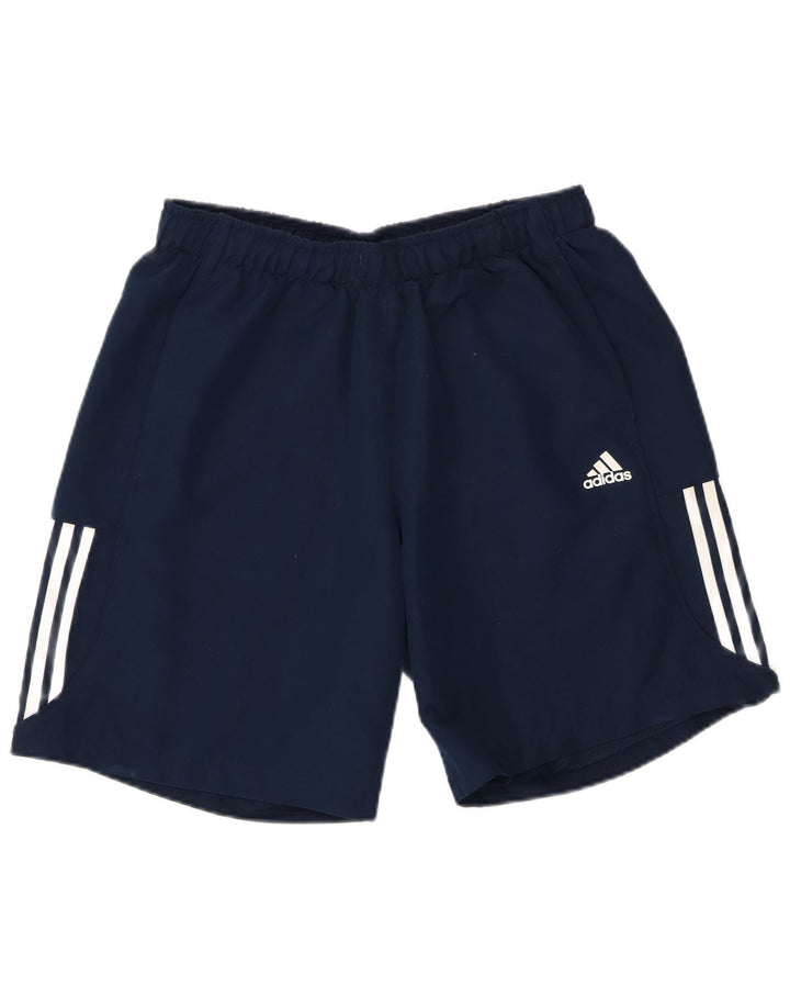 Pantaloncini sportivi Adidas Climalite da uomo di grandi dimensioni in poliestere blu navy