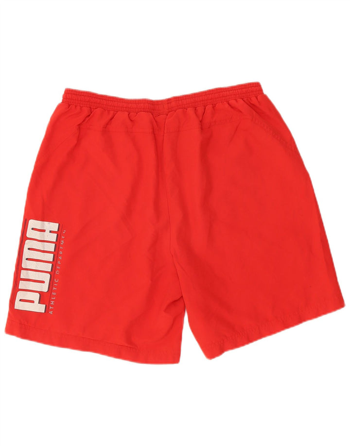 Pantaloncini sportivi grafici da uomo Puma grandi rossi in poliestere