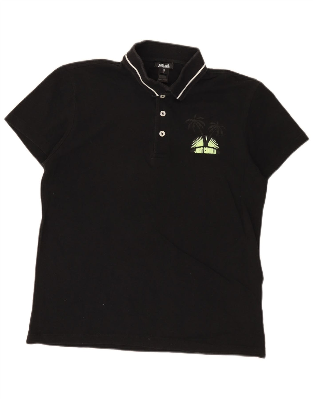 Polo Uomo Just Cavalli IT 48 Small Cotone Nero