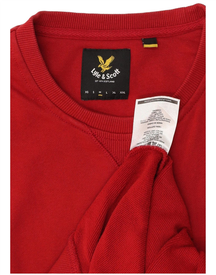 Felpa da uomo LYLE & SCOTT in cotone rosso medio
