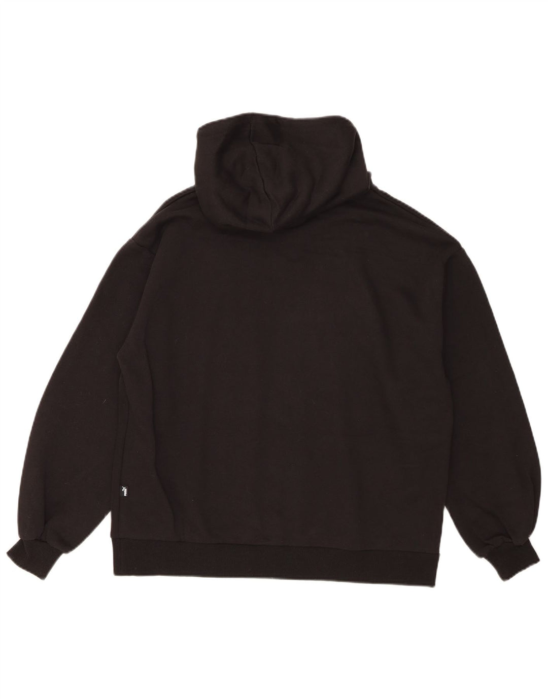 Felpa con cappuccio oversize da donna Puma UK 14 cotone medio nero
