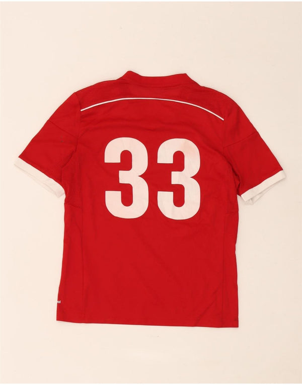 T-shirt grafica Adidas da bambino 13-14 anni XL rossa in poliestere