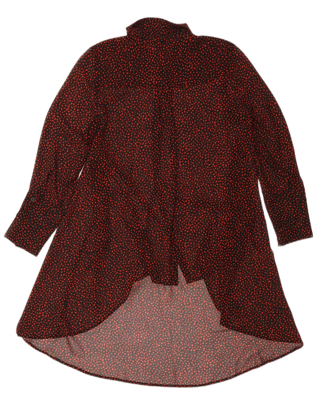 Abito camicia a maniche lunghe da donna MINT VELVET UK 12 Medio Nero maculato