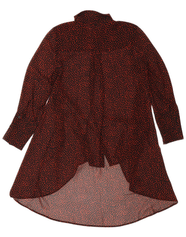 Abito camicia a maniche lunghe da donna MINT VELVET UK 12 Medio Nero maculato