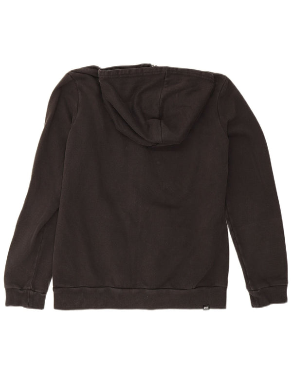 Felpa con cappuccio e zip grafica da donna Puma UK 14 cotone nero medio