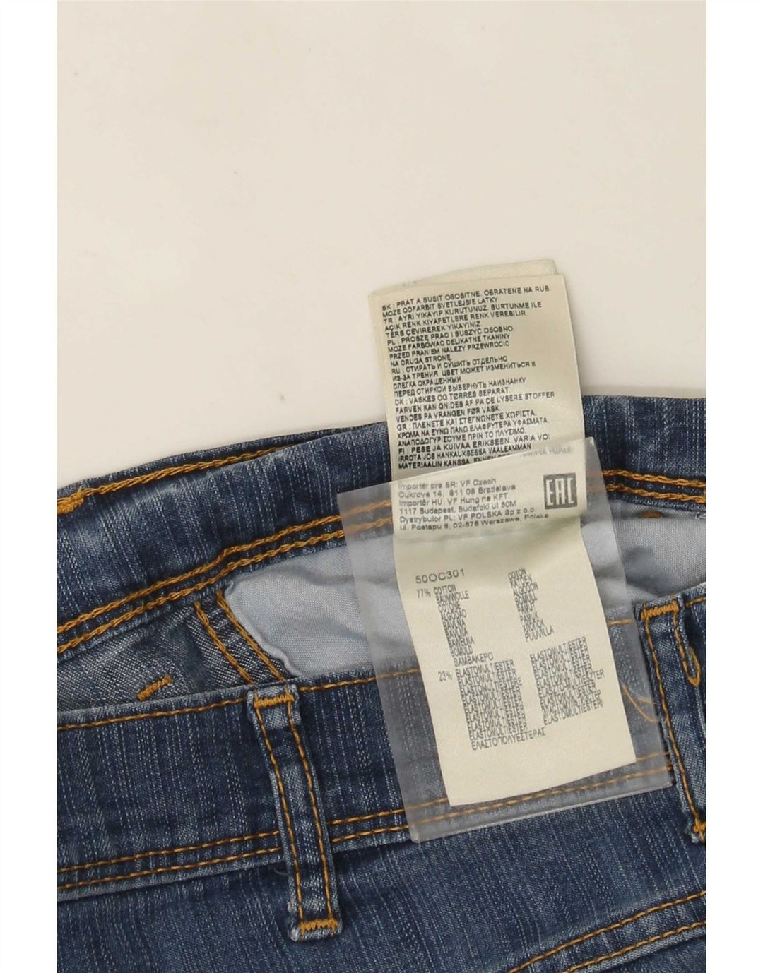 Jeans dritti da uomo Wrangler vestibilità regolare W34 L32 cotone blu