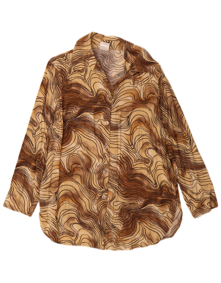 Kohlhaas Camicia da Donna Camicetta EU 40 Viscosa Tie Dye Marrone Medio