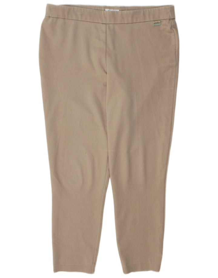 CALVIN KLEIN Womens Legging Trousers XL W36 L28 Beige Cotton