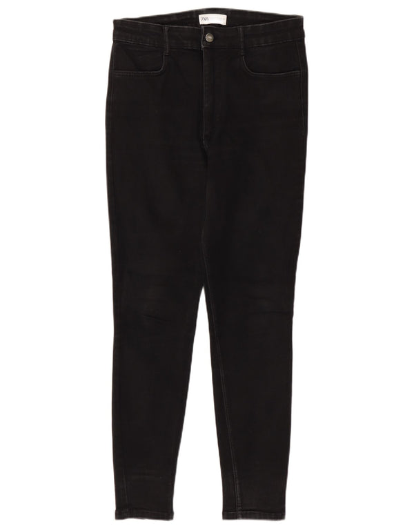 Jeans skinny da donna Zara EU 42 Large W32 L28 cotone nero