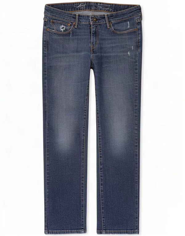 Jeans dritti a vita bassa con curvatura leggera da donna Levi's W30 L30 cotone blu
