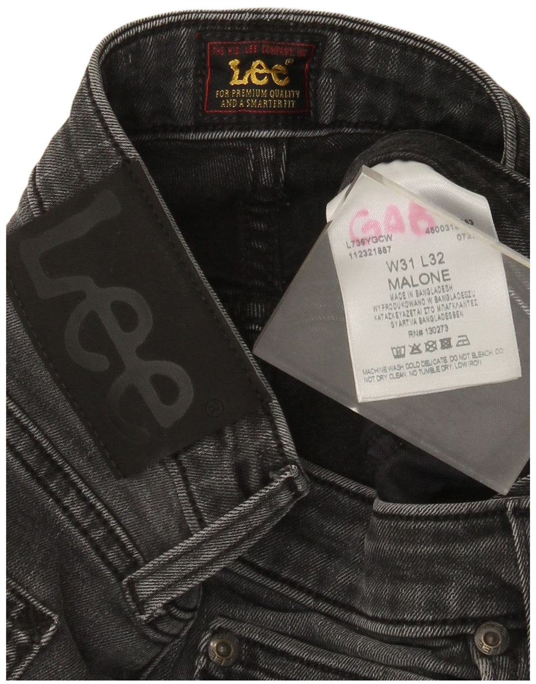 Jeans Lee Malone Slim da uomo W31 L27 cotone grigio