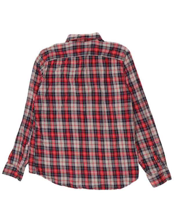 Gap Camicia da uomo in flanella di cotone a quadri rossi grandi