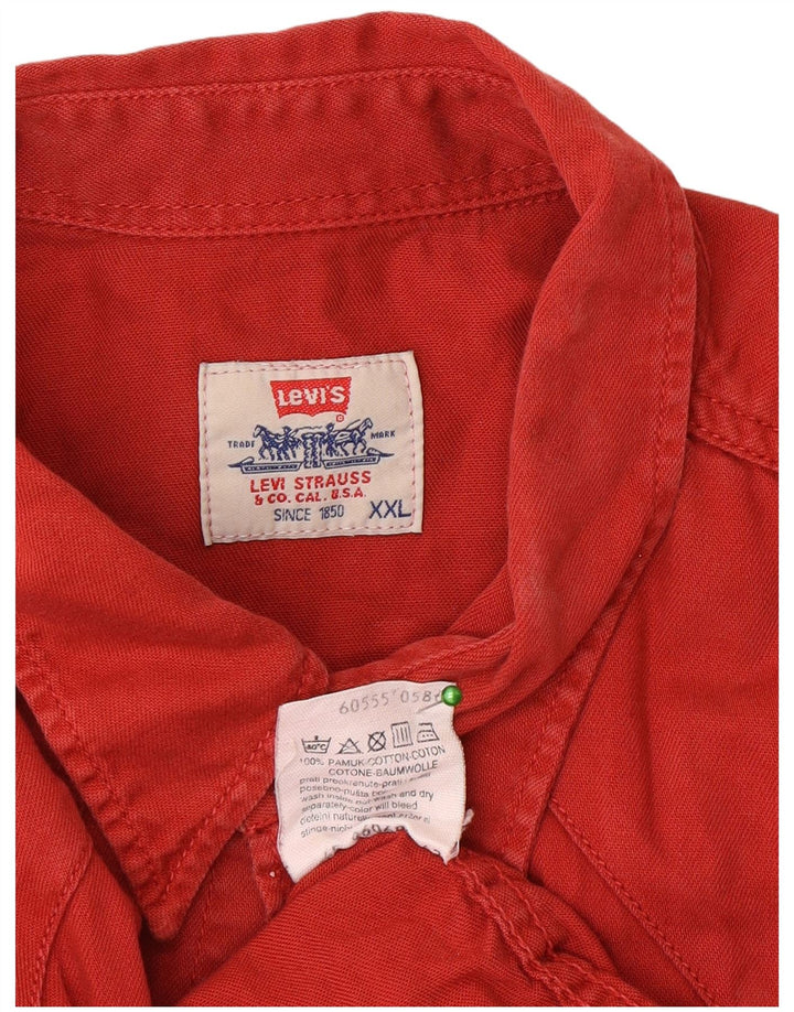 Camicia Levi's da uomo 2XL in cotone rosso