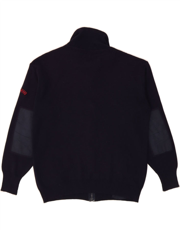 IL GRANCHIO Mens Cardigan Sweater Small Navy Blue Vintage Il Granchio and Second-Hand Il Granchio from Messina Hembry 