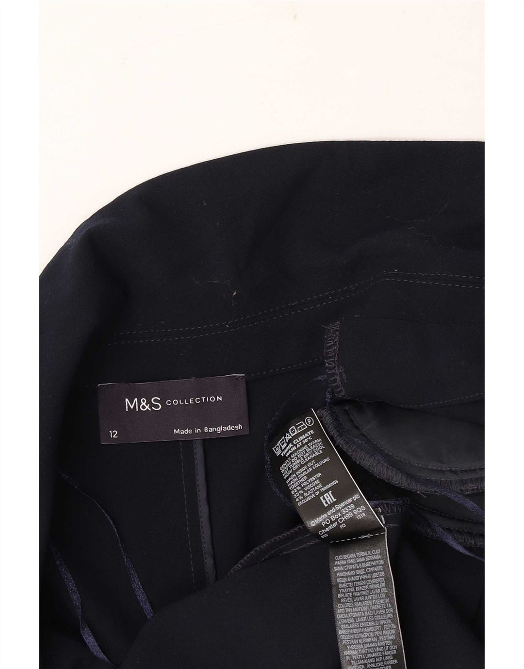 Giacca blazer aperta con maniche a 3/4 Marks & Spencer da donna UK 12 blu navy medio