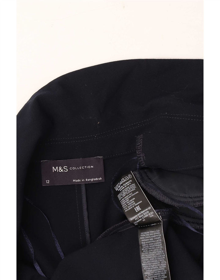 Giacca blazer aperta con maniche a 3/4 Marks & Spencer da donna UK 12 blu navy medio