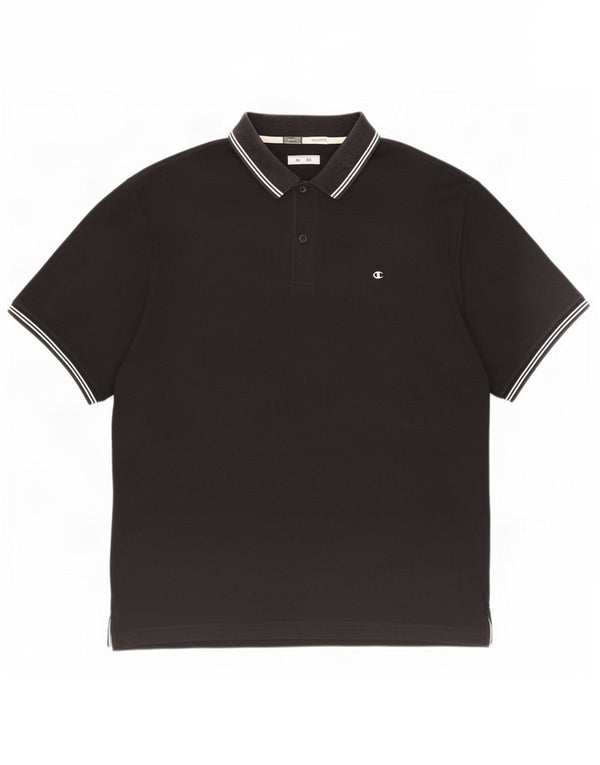 Polo Champion da uomo Easy Fit XL in cotone a righe nere