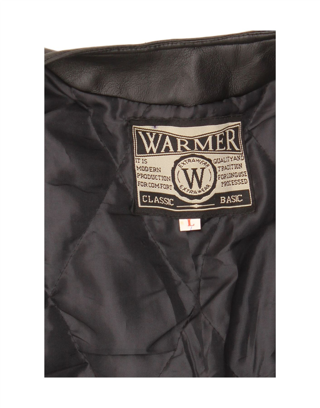 Gilet in pelle vintage da donna UK 16 grande nero