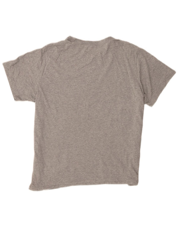 T-shirt da uomo Nike Top grande in cotone chiazzato grigio