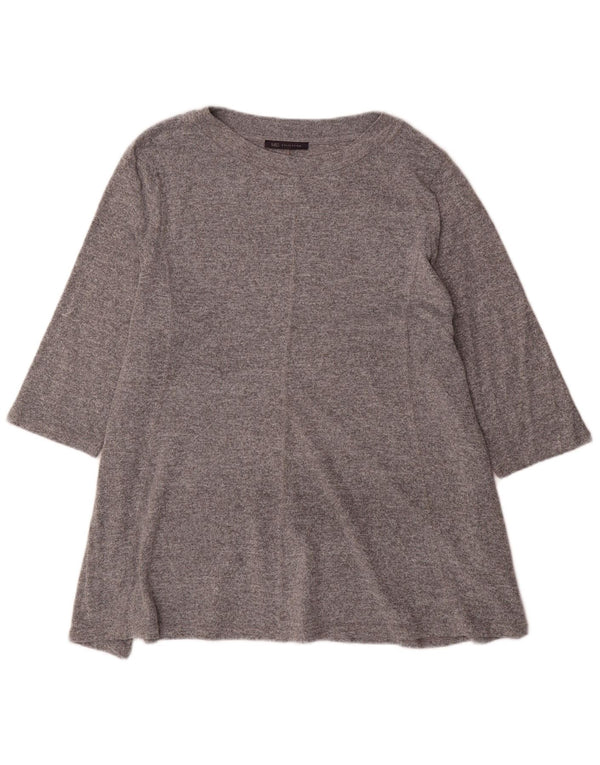 Maglione maglione con scollo a barca da donna Marks & Spencer UK 22 3XL Grigio chiazzato