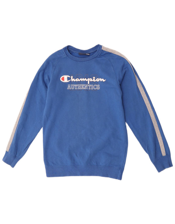 Felpa grafica Champion da ragazzo, 13-14 anni, XL, colore blu