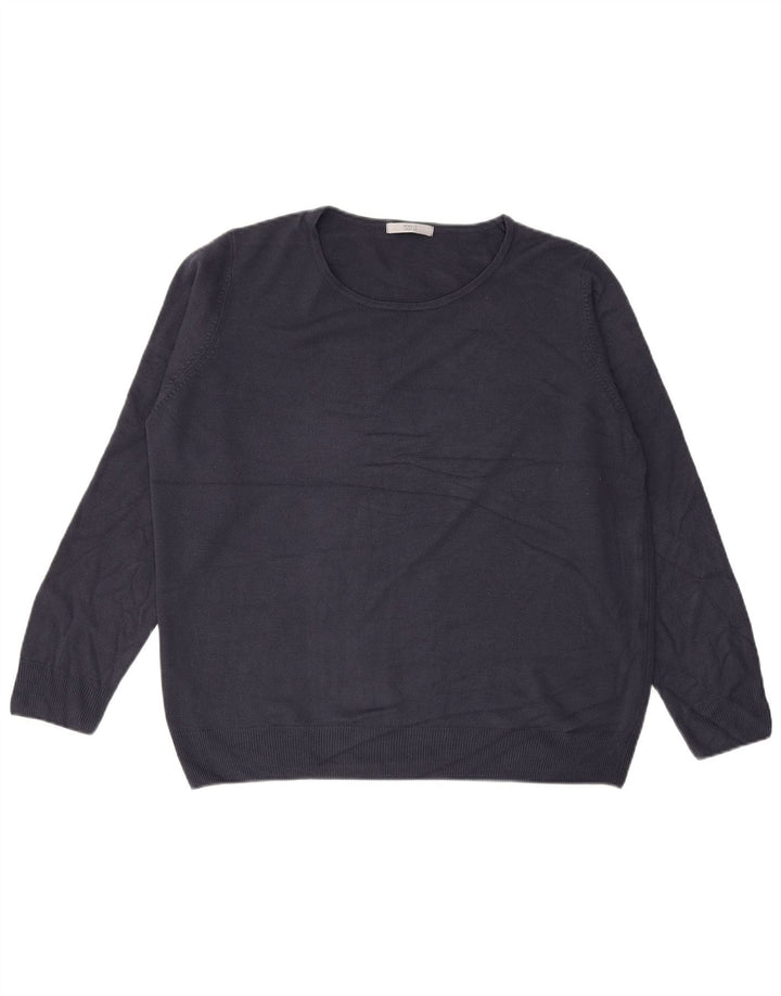 MARKS & SPENCER Maglione da donna con scollo a barca UK 20 2XL Blu navy