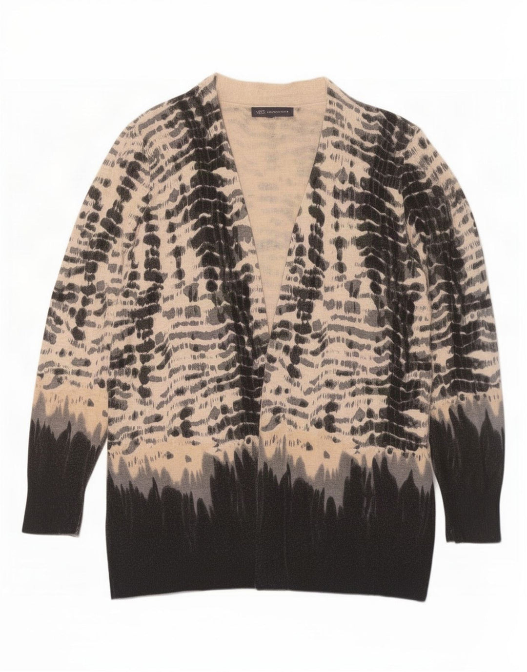 Maglione cardigan lungo da donna Marks & Spencer UK 16 grande multicolore