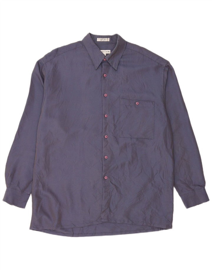 Camicia da uomo Pierre Cardin grande rayon geometrico blu