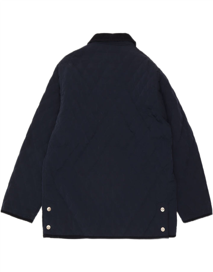 ARMATA DI MARE Mens Quilted Jacket IT 54 2XL Navy Blue Polyester Vintage Armata Di Mare and Second-Hand Armata Di Mare from Messina Hembry 
