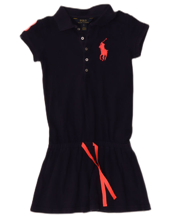 Polo Ralph Lauren Vestito per ragazze con grafica a vita bassa 6-7 anni Piccolo blu navy