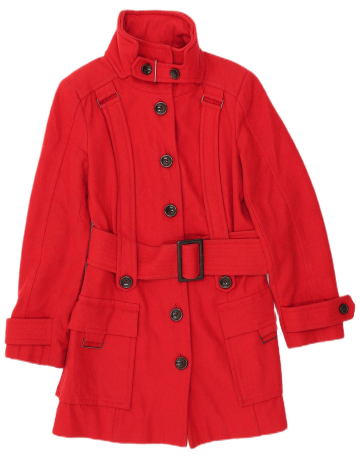 Soprabito da donna ZARA UK 12 rosso medio in lana