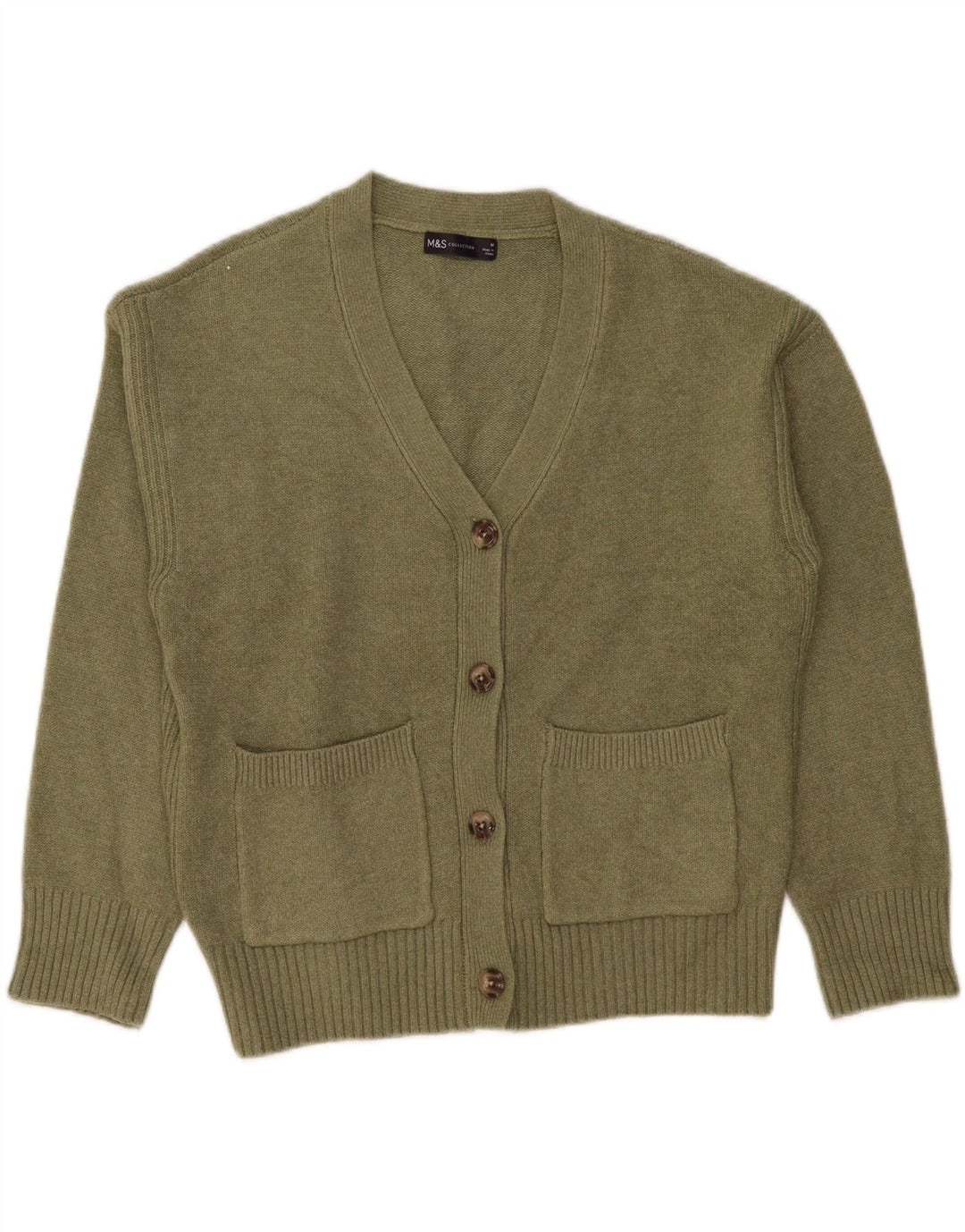Maglione cardigan oversize da donna Marks & Spencer UK 14 Medio Cachi