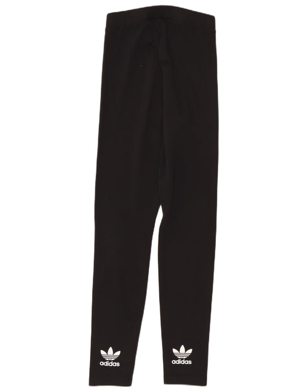 Leggings grafici da donna Adidas UK 8 Small poliestere nero