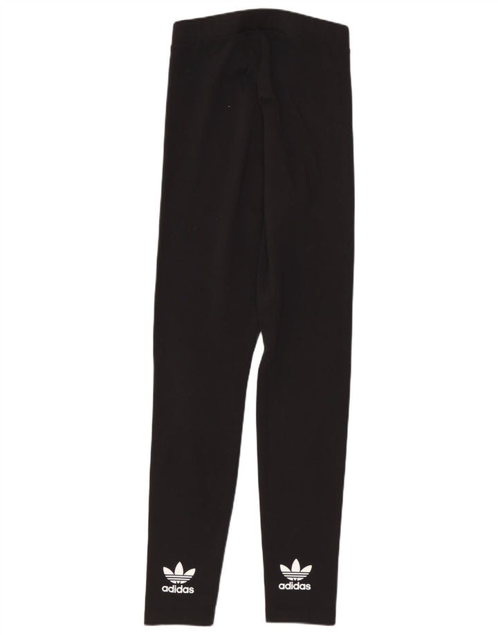 Leggings grafici da donna Adidas UK 8 Small poliestere nero