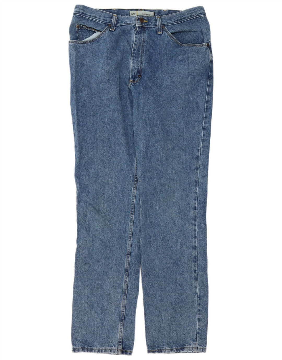 Jeans dritti da uomo vestibilità regolare Lee W36 L34 cotone blu