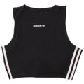 Top corto da donna Adidas UK 10 piccolo cotone nero