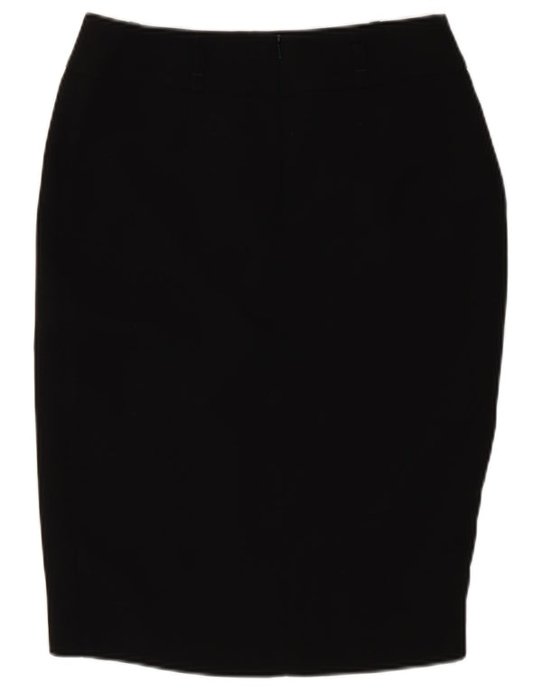 Gonna a tubino da donna Marks & Spencer UK 12 media W30 poliestere nero